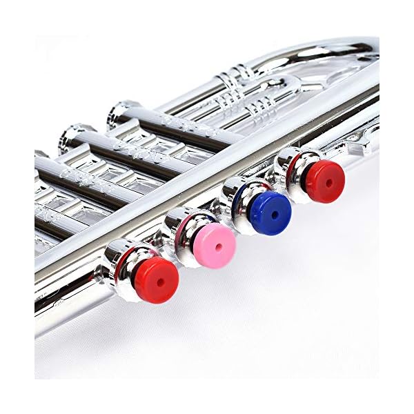 Bontempi-32-3831-4-Notes-Silver-Trumpet-37-cm-Multi-Color-38-cm Bontempi 32 3831 4 Notes Silver Trumpet, 37 cm, Multi-Color, 38 cm