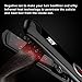 Hair Straightener, THZY Flat Iron Hair Straightening Titanium Ceramic Heater & Adjustable Temperature, Digital LCD Display, 1 Hour Auto Shutoff, Dual Voltage for Travel (Black)