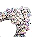 Holylove 5 Colors Fashion Women Ribbon Tie Statement Necklace with Chunky Tear Drop Glass Beads (8455 AB Crystal)