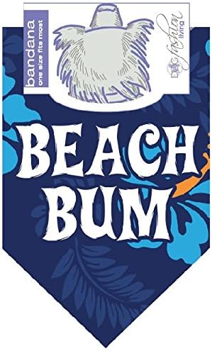 Dog Fashion Living- Beach Bum Blue Dog Bandana