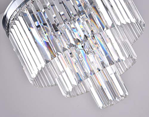 Zgear Luxury Modern/Contemporary Crystal Chandelier Ceiling Light Pendant Light for Dining Room, Living Room (7 Lights)