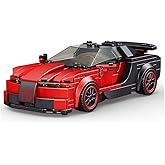 Mould King Speed Champions Bugatti Veyron Model Car Building Kit with Display Case, 27027 Super Car Building Blocks, Race Car