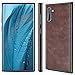 SALAWAT Galaxy Note 10 Case, Slim PU Leather Vintage Shockproof Phone Case Cover Lightweight Premium Soft TPU Bumper Hard PC Hybrid Protective Case for Samsung Galaxy Note 10 6.3inch (Dark Brown)