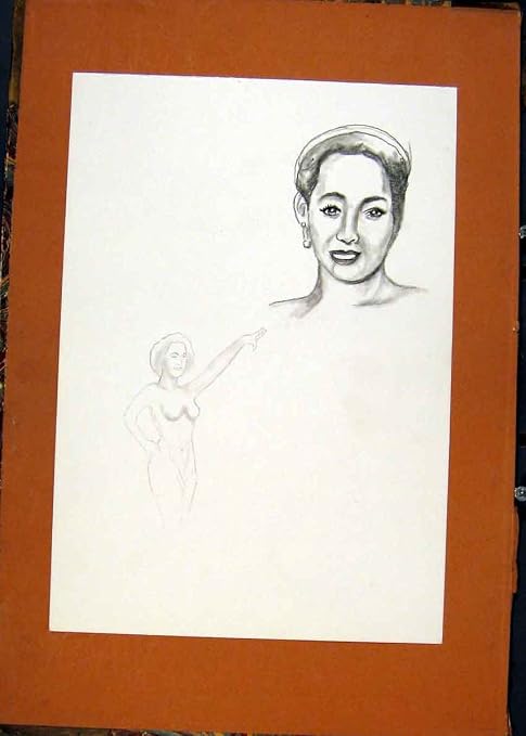 Art De Dessin Au Crayon De Croquis De Portrait De Visage De
