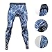 Xtextile Mens Camouflage Sports Compression Tight Leggings (Medium, Blue Lighting)