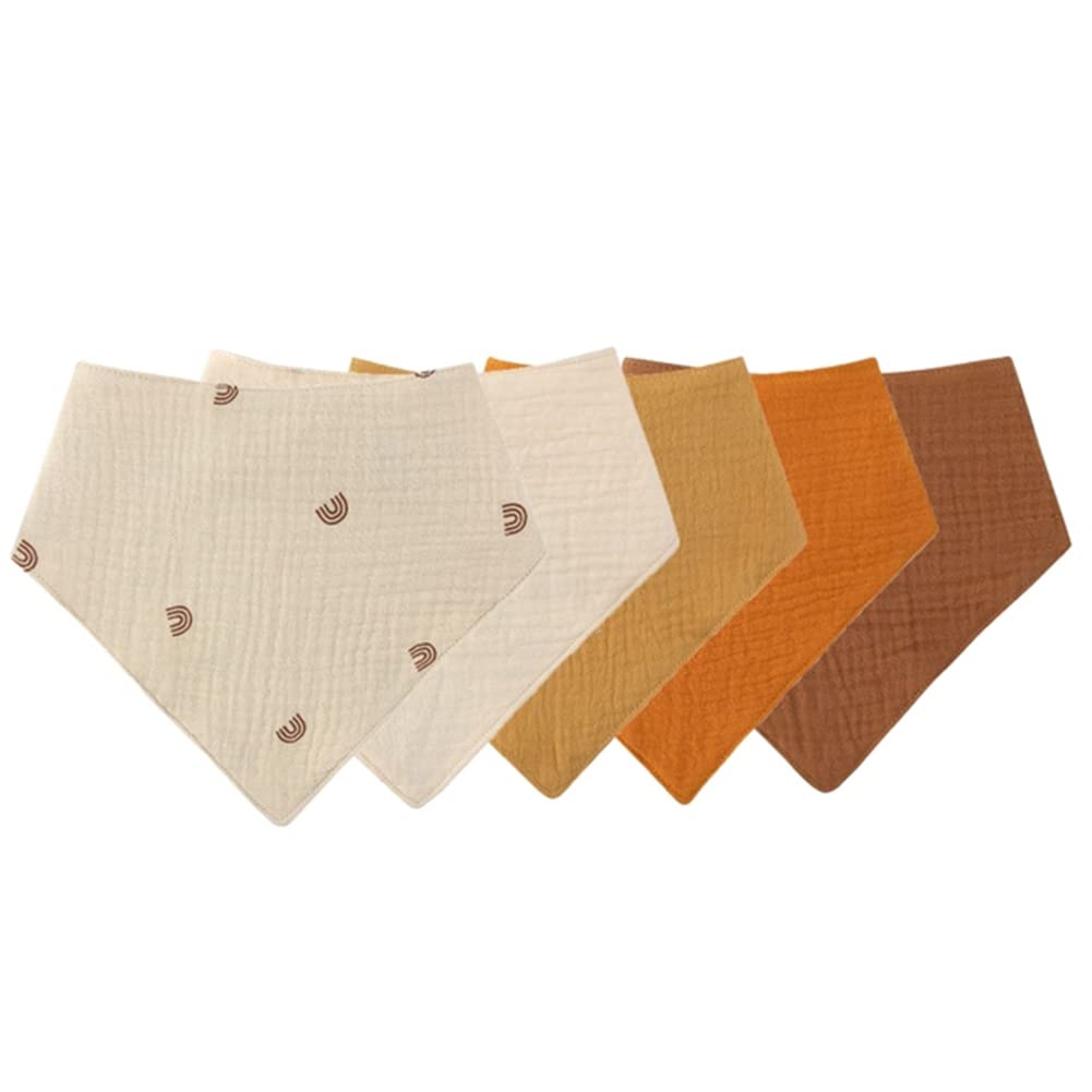 Organic Cotton Baby Bandana Dribble Bibs with 2 Adjustable Button, Infant Bibs Super Soft and Absorbent for Boys Girl