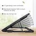 Laptop Cooler, Tenswall 5 Quiet Fans Laptop Cooling Pad for 13-17 Inch Laptops, Cooler Pad Stand with LED Light, Dual USB 2.0 Ports, Adjustable Height Settings