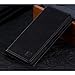 32nd Classic Series - Real Leather Book Wallet Case Cover for BlackBerry Key2, Real Leather Design with Card Slot, Magnetic Closure and Built in Stand - Black