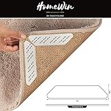 HomeWin Rug Gripper, Premium Rug Grippers - 8 pc. Anti Curling Rug Gripper. Reusable Anti-Slip Carpet Grip for Rug Corners and Edges. Stop Rugs and Carpets from Sliding and Curling. Kitchen/Bathroom