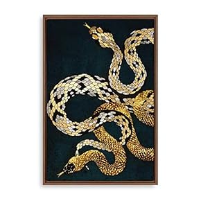 Framed Canvas Home Artwork Decoration Animal Portrait Canvas Wall Art for Living Room, Bedroom - 16x24 inches
