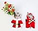 Holders Knife and Fork Bags Table Decoration ,Traditional Red and White Santa Suit Christmas Silverware Holder,3 sets,6 pcs