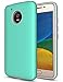 Moto E4 Case (U.S. Edition), Dretal [Shock Absorption] Ultra-Thin Anti-Slip Armor Silicone Rubber Heavy Duty Hybrid Protective Cover for Motorola Moto E4 / Moto E (4th Generation)(Mint)