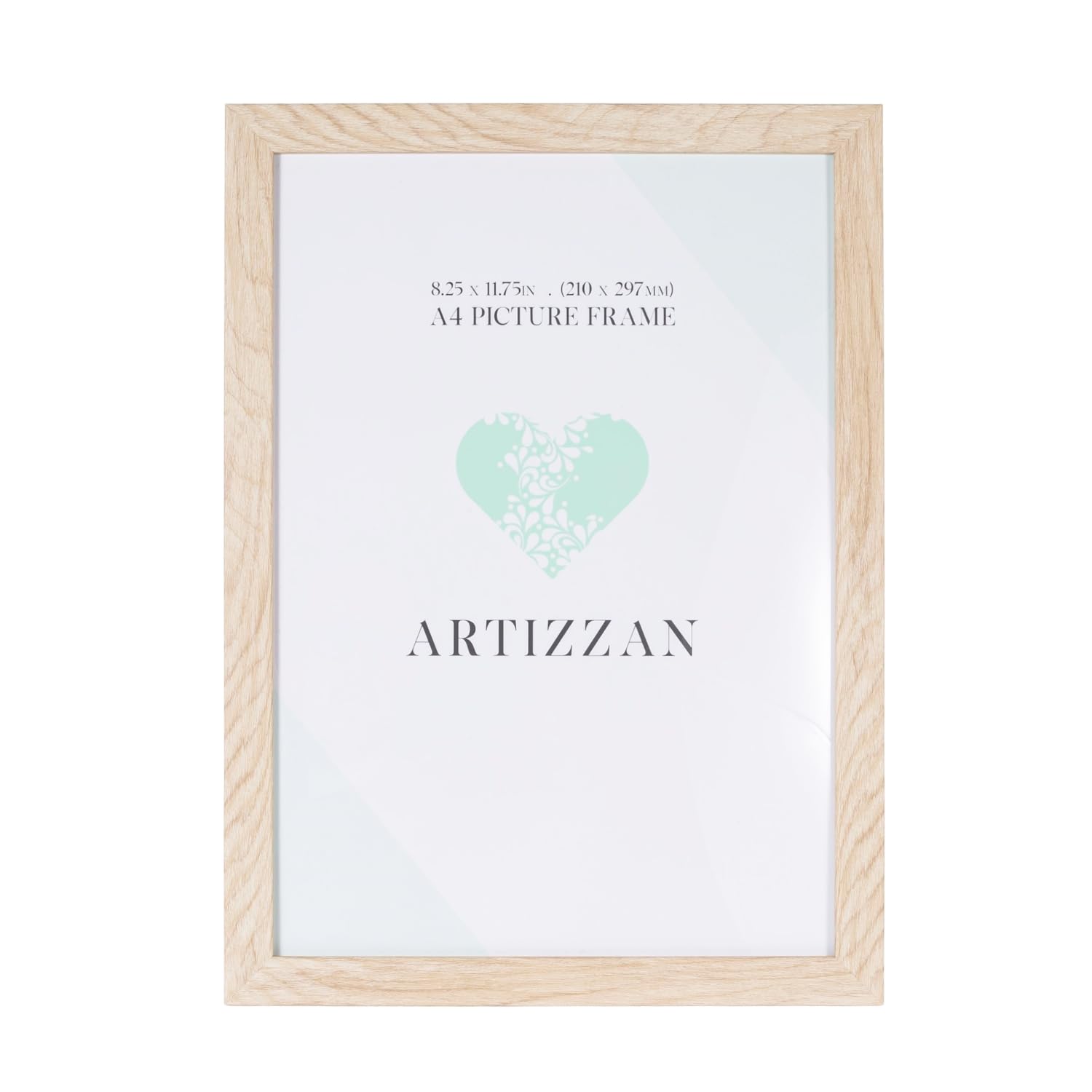 Happy Homewares Modern and Chic Oak Veneer Wood Effect A4 Certificate Frame for Wall Hanging or Free Standing Table | 21cm x 30cm