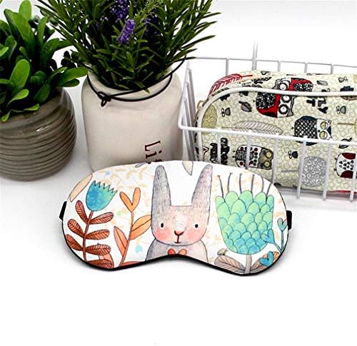 NHSDF 1Pc New Massage Relax Eye Sleeping Aid Blindfold Cover Eyeshade Eye Patch Cute Penguin/Bear/Monkey/Tower/Flamingos Sleeping Mask Rabbit