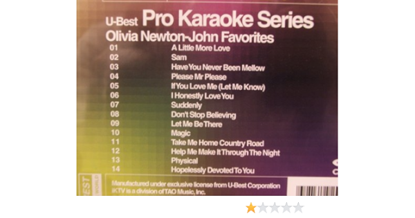 Iktv U Best Pro Karaoke Series 38 Olivia Newton John Favorites Amazon Com Music