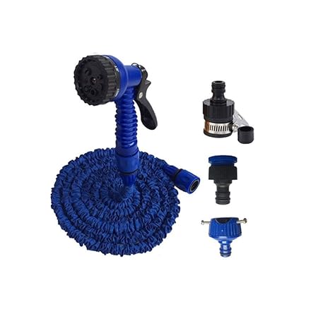 SJIASG Erweiterbarer Garten-Hochdruckschlauch, Autowaschschlauch, Home Artefakt Bewässerung Magic Teleskopschlauch-Set, Metal