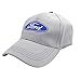 Ford Oval Logo Light Gray Baseball Cap, Black, One Size Fits Most