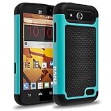 ZTE Speed Case, RANZ® Black/Mint Heavy Duty Dual Layer Armored Hybrid Case Cover For ZTE Speed N9130 (Boost Mobile)