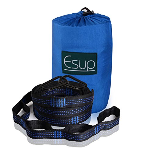 Esup XL Camping Hammock -Multifunctional Lightweight Nylon Portable Hammock, Best Parachute Hammock For Backpacking, Camping, Travel (Blue, 118"(L) x 78"(W))