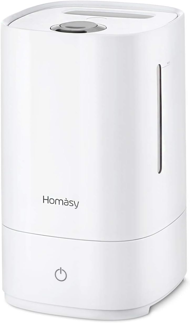 Homasy Cool Mist Humidifiers 4.5L [UPGRADED], 28dB SuperQuiet Air