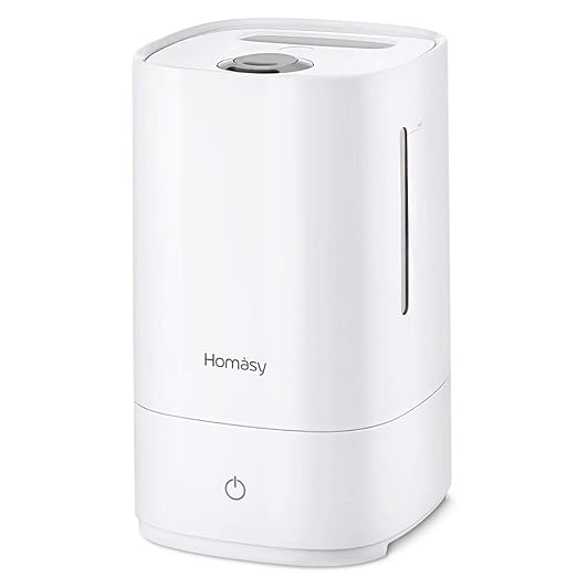 Luftbefeuchter 4.5L, Homasy Ultraschall-Luftbefeuchter Aroma Diffuser, Top-Füllung Baby Humidifier mit Schlafmodus und Anti-b