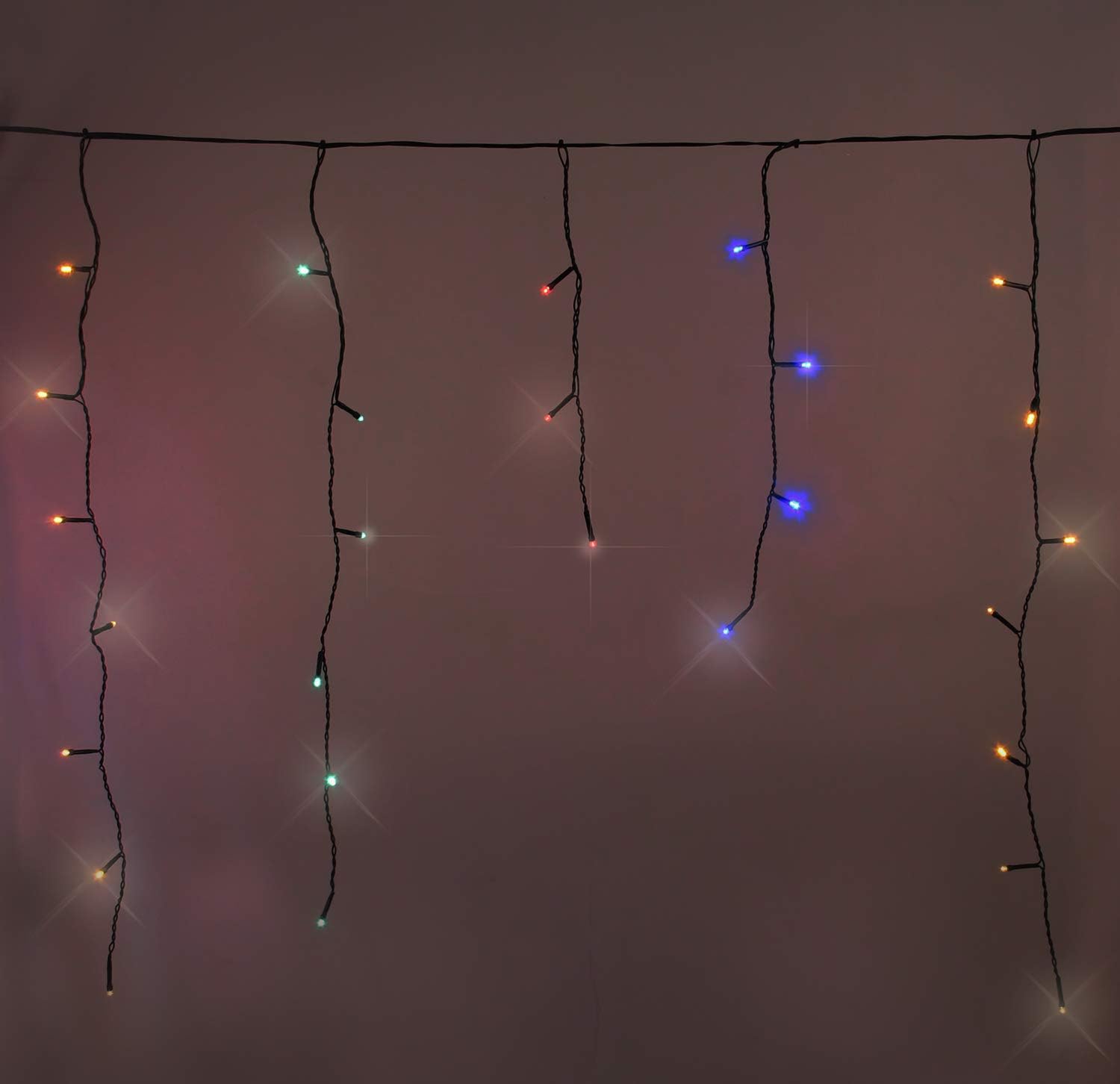 ANSIO® Outdoor Christmas Lights 320 LED 11m/35ft Icicle Lights Outdoor & Indoor Multicoloured Decoration String Fairy Outside Lights with Timer for Xmas Garden Bedroom& Party - Image 5