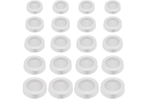 BLMHTWO 20 PCS Piggy Bank Plugs or Stoppers,Piggy Bank Stoppers Rubber Plugs 5 Sizes Round for Money Saving Box(White)