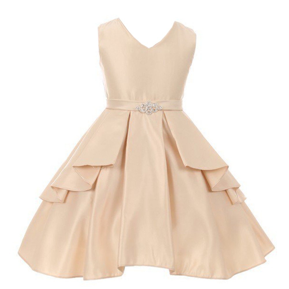 champagne junior bridesmaid dresses