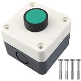 Nxtop Push Button Switch Station Momentary NO Green, 400V 10(6) A