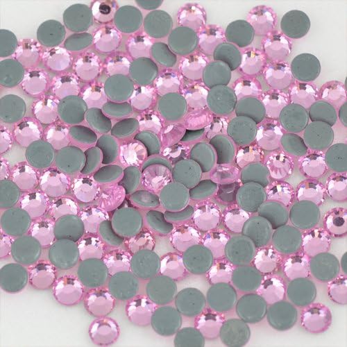 Premium PELLOSA Machine Cut Rhinestone Hot Fix SS-30(6.4mm-6.6mm) Light Rose 2 Gross (288 stones)