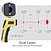 Infrared Thermometer, Tensun Dual Laser Thermometer Temperature Gun Non-contact Surface Digital IR Thermometer -58 ° F to 1202 ° F (-50 ° C to 650 ° C) Instant Read Handheld with Adjustable Emissivity
