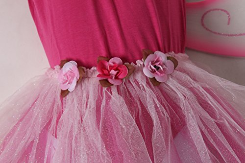 Girls Pink / Ballerina Fairy Princess Birthday Tutu Gift Set: Leotard, Tutu & Wings Size 3-5 Years