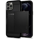 Spigen Slim Armor CS iPhone 12/12 Pro Case - Black, Extreme Protection, Metallic Finish
