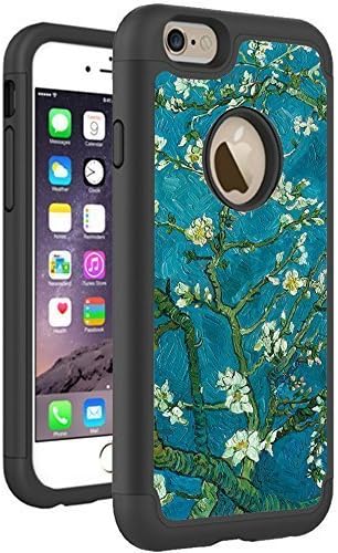 iPhone SE Case iPhone 5S Case Cover By HybCase Featuring Almond Blossoms Vincent Van Gogh Art Fun iPhone 5 Hybrid Protective Cases For Girls Teens Women