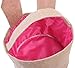 Easter Egg Basket for Kids Bunny Burlap Bag to Carry Eggs Candy and Gifts (Pink)