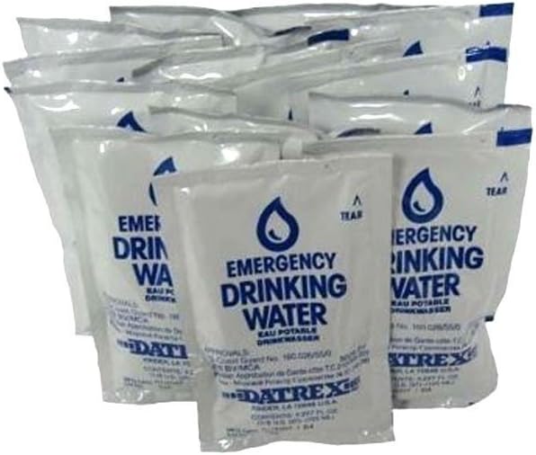 Datrex DX1000W-2 Emergency Survival Water Pouchs (128 Pack)