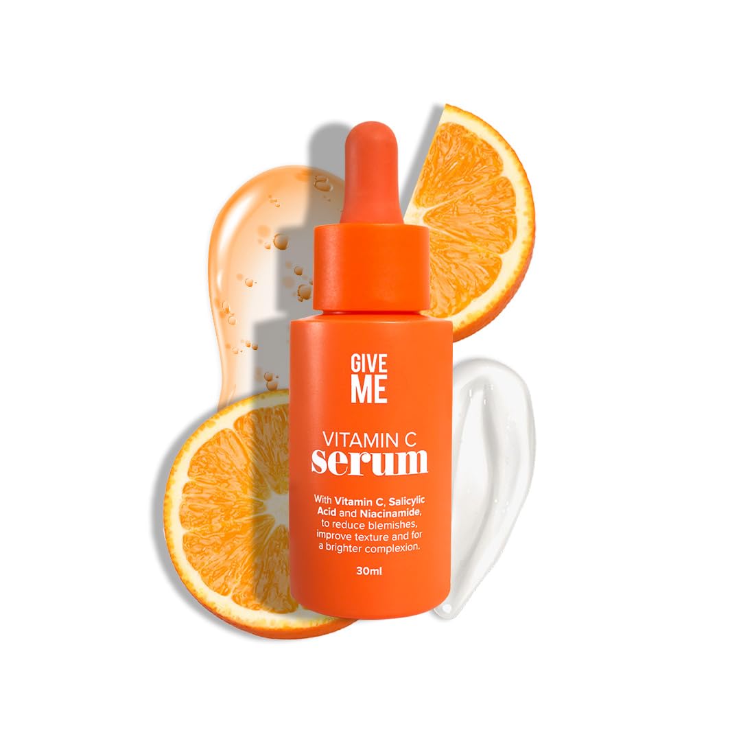 Give Me Cosmetics, 10% Vitamin C Serum for Face, with Salicylic Acid, Niacinamide, and Skin Boosting Peptides, Anti Ageing, Lightweight Non Greasy Formula, Sulphate Silicone & Paraben Free
