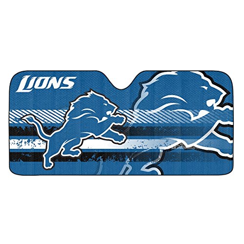 NFL Detroit Lions Universal Auto Shade, Large, Blue
