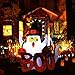 YUNLIGHTS 5 Foot Halloween Inflatable Ghost, Blow Up Ghost with Internal LED Lights for Indoor Outdoor Yard Lawn Art Halloween Decoration