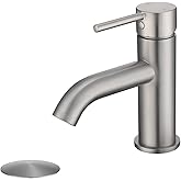 JAKARDA Single Handle Bathroom Faucet with Metal Drain Assembly and Escutcheon, Brushed Nickel
