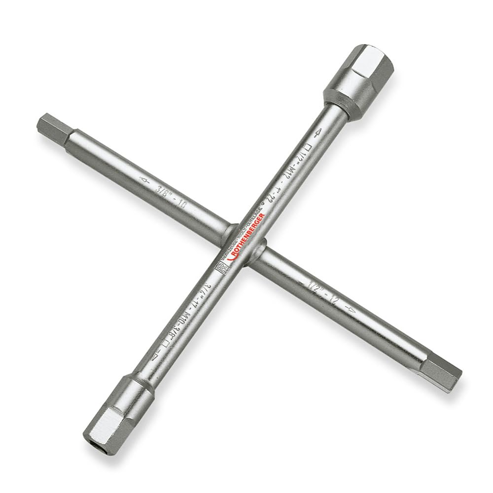 Rothenberger 351043 Sanitary Four Way Key, Silver, 220 x 220 mm