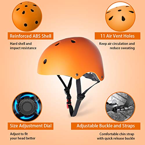 image for KORIMEFA Kids Bike Helmet Toddler Helmet Adjustable Multi-Sport Helmet
