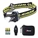 Persevere LED Headlamp Light and 4 in 1(whistle,compass, thermometer,magnifier) Brightest Headlight for Camping Hiking Running Backpacking Fishing Hunting Walking Reading - Waterproof Headlamps
