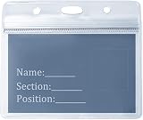 BEHAHAI 40 Pcs Transparent Horizontal Waterproof Name Tag Badge Holders 10x8.5 view 4