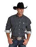 Cinch Apparel Mens Navy Box Print Shirt