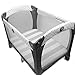 Pack N Play Playard Sheet Set - 2 Pack - Fitted, Soft Jersey Cotton Portable Crib Sheet - Baby Bedding in Grey Stripes & Clouds by Mumby