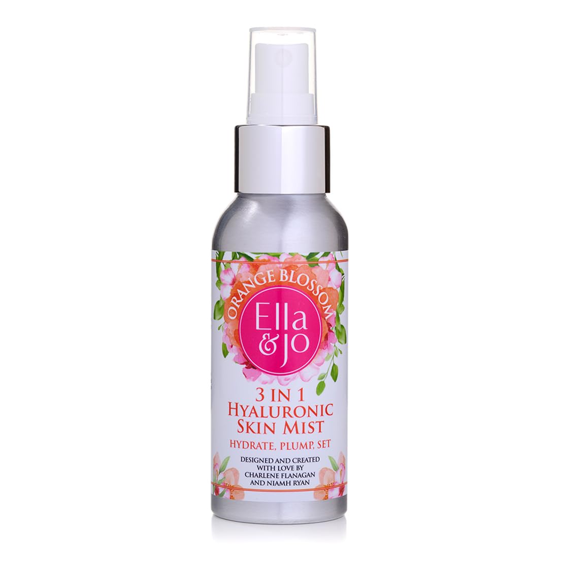 Ella & Jo 'Orange Blossom' 3 in1 Hyaluronic Skin Mist - Instant Hydration & Dewy Glow with Chamomile, Cucumber, Witchhazel, Aloe Vera & Green Tea Extract - Vegan, Cruelty-Free, Travel-Friendly 100ml