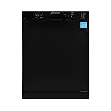 Equator24" Built in Dishwasher 14 Place Setting Wine Rack 8 Wash FAST 50 Delay1/2Load 110V E-Star ADA in Black