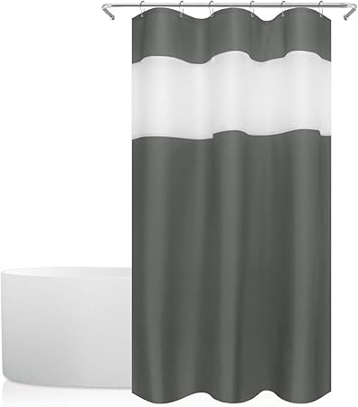 Amazon Com Eforgift Pastoral Top Tulle Design Shower Curtain