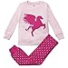 Girls Pajamas Unicorn Pegasus Lips 2 Piece 100% Super Soft Cotton,Pink,4 Years